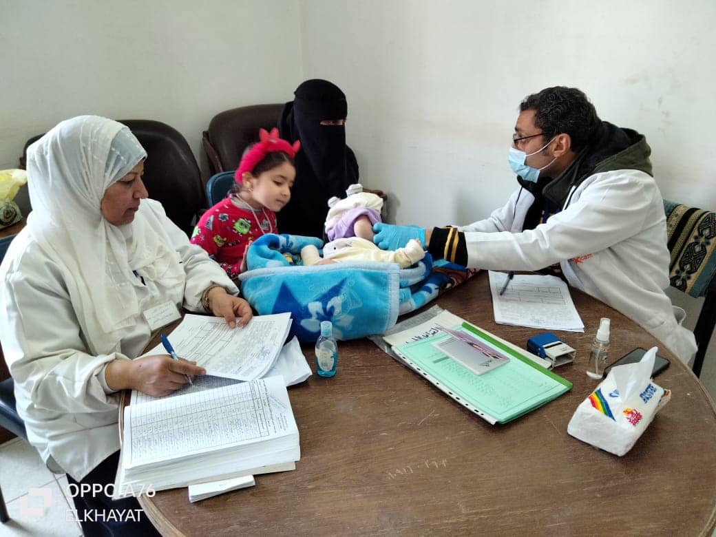 جانب من القافلة الطبية