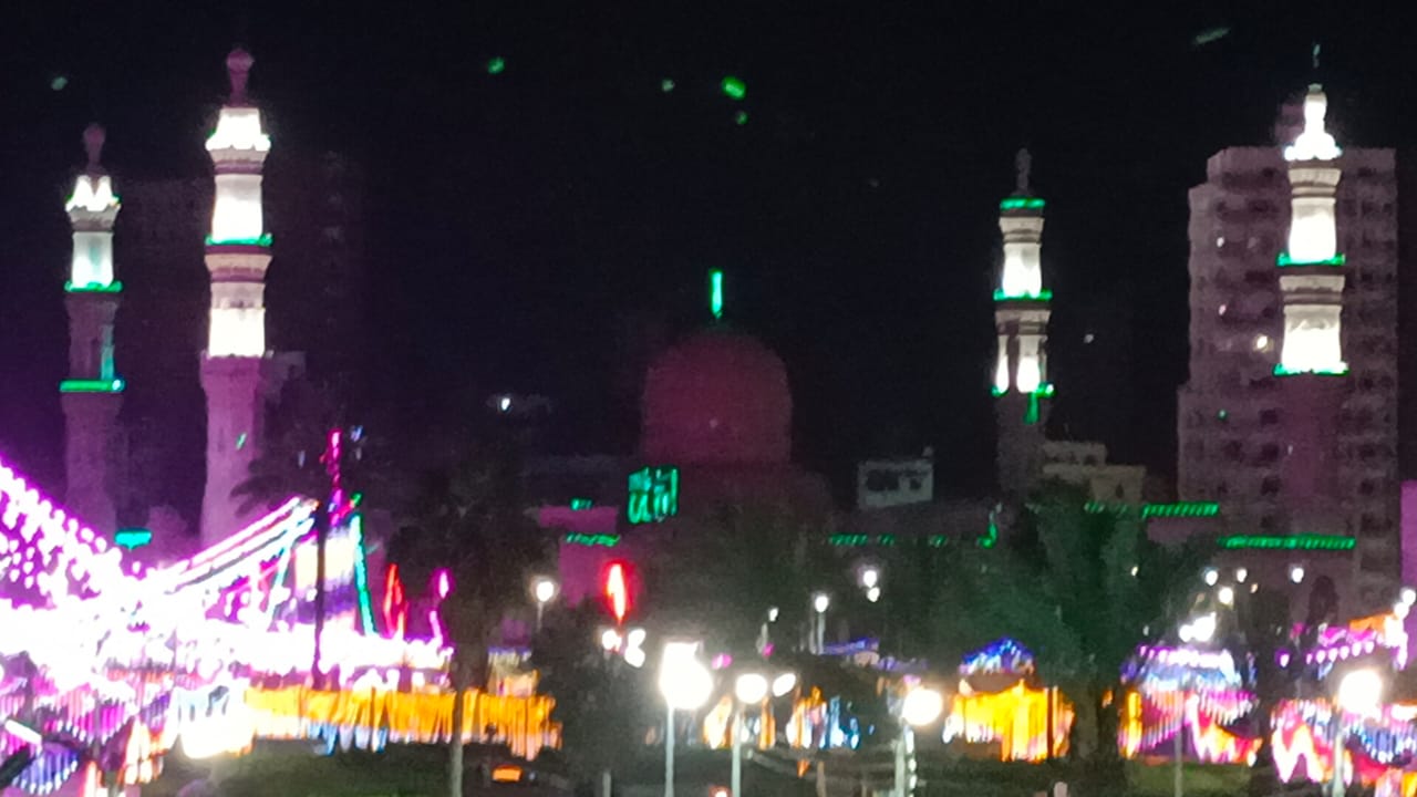 مسجد ابراهيم الدسوقي يتزين بزينة رمضان