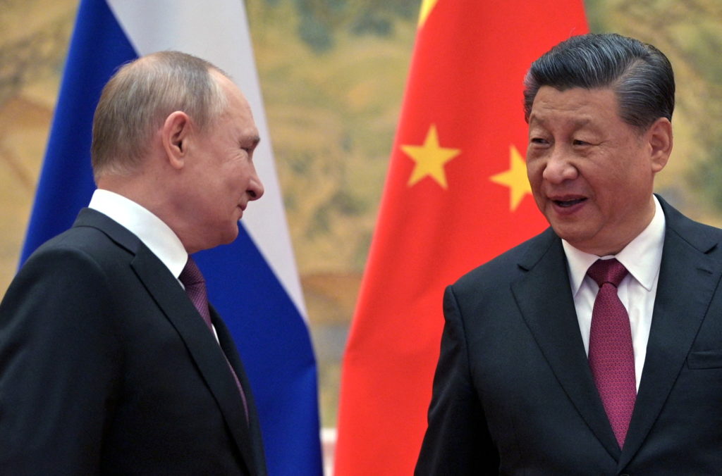الرئيس الروسى فلاديمير بوتين ونظيره الصينى شى جين بينغ