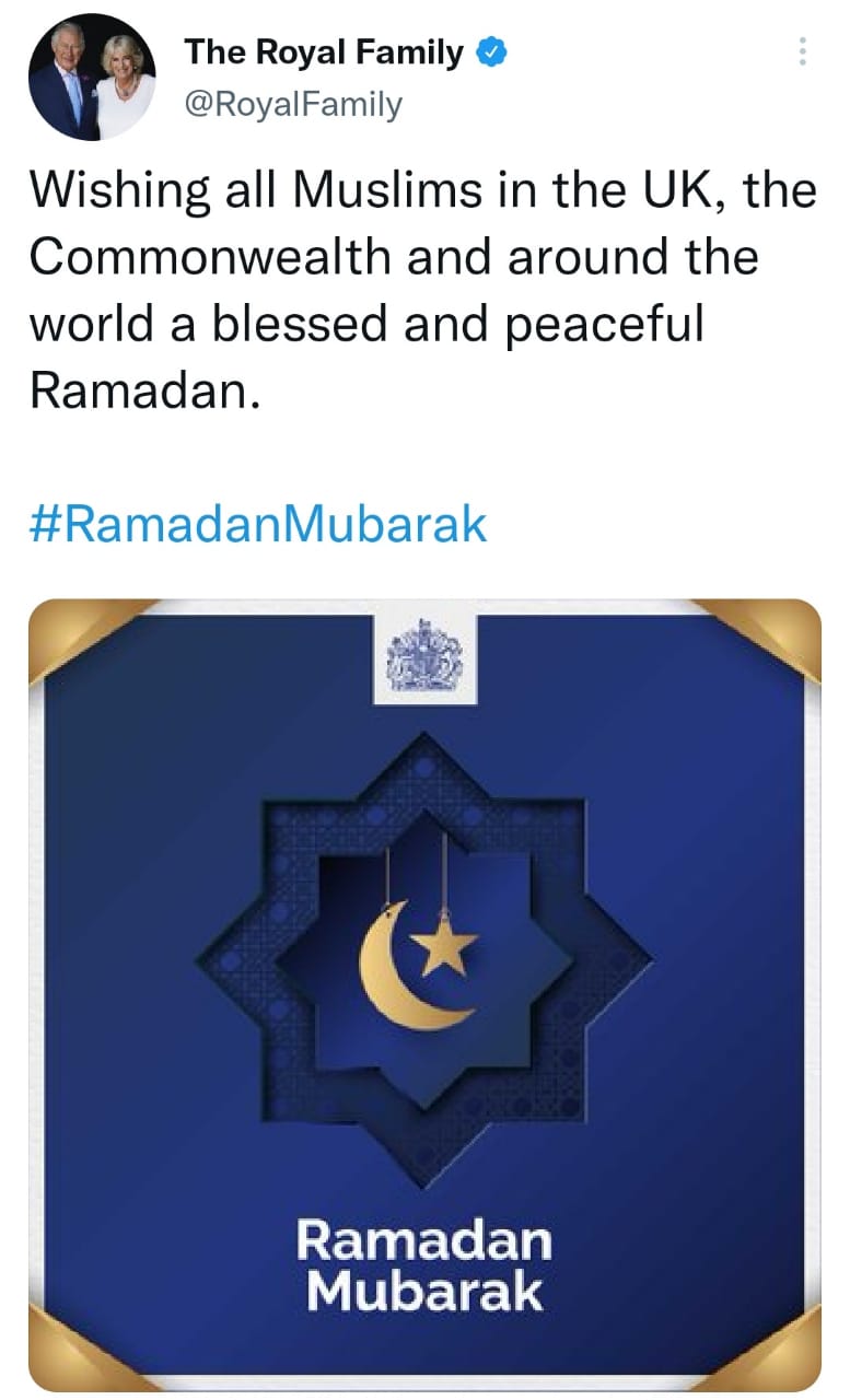 العائلة المالكة البريطانية تهنئ امسلمين بشهر رمضان