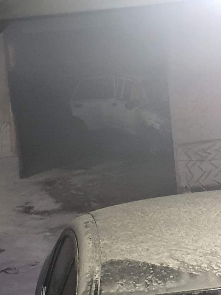 حريق جراج في المنتزة