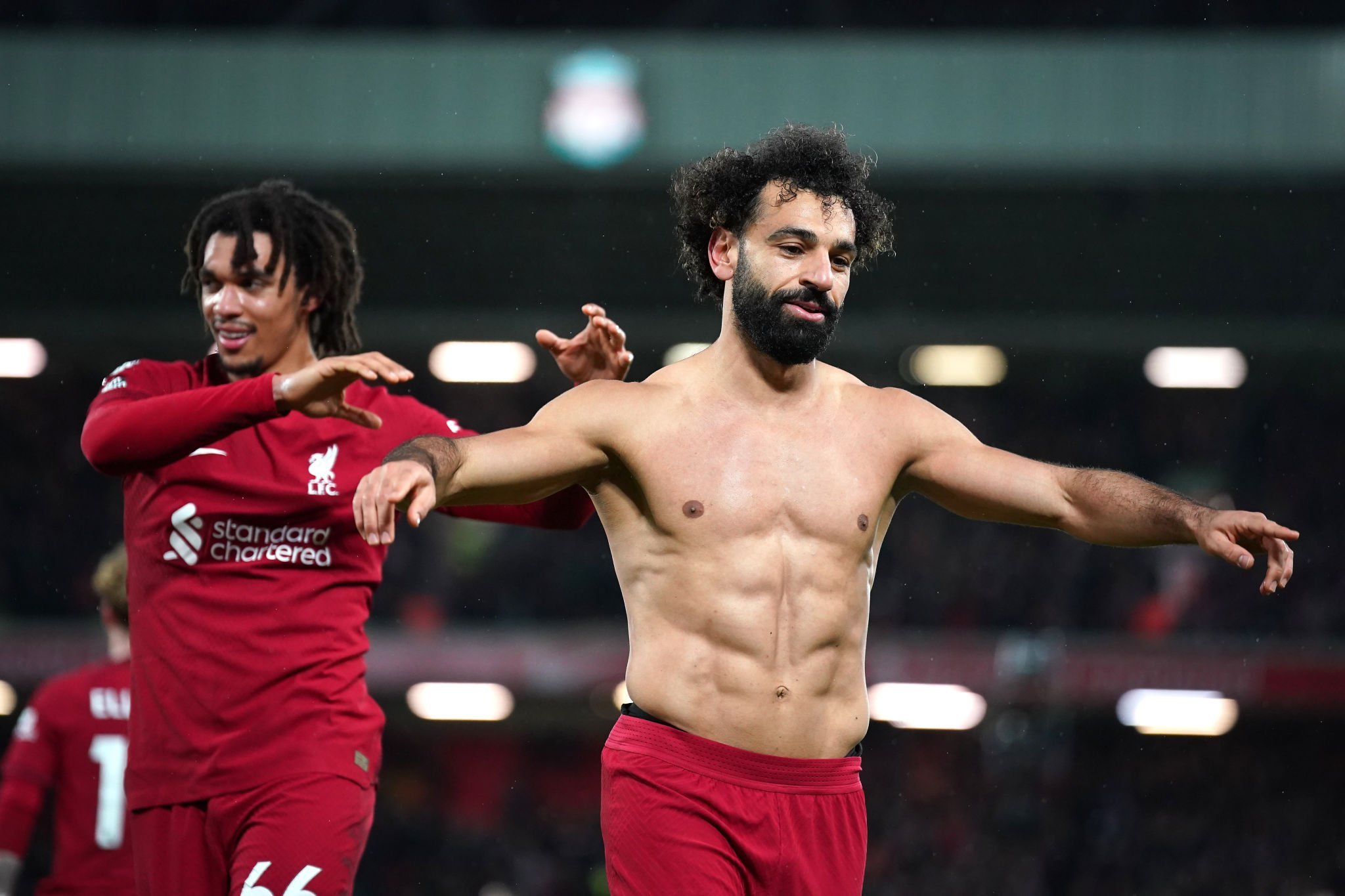 احتفال محمد صلاح