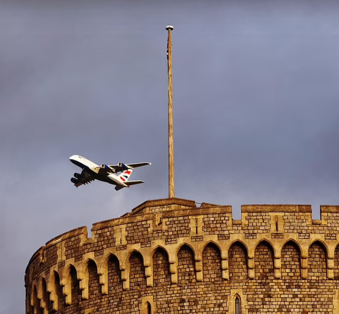 الطيران فوق قلعة وندسور