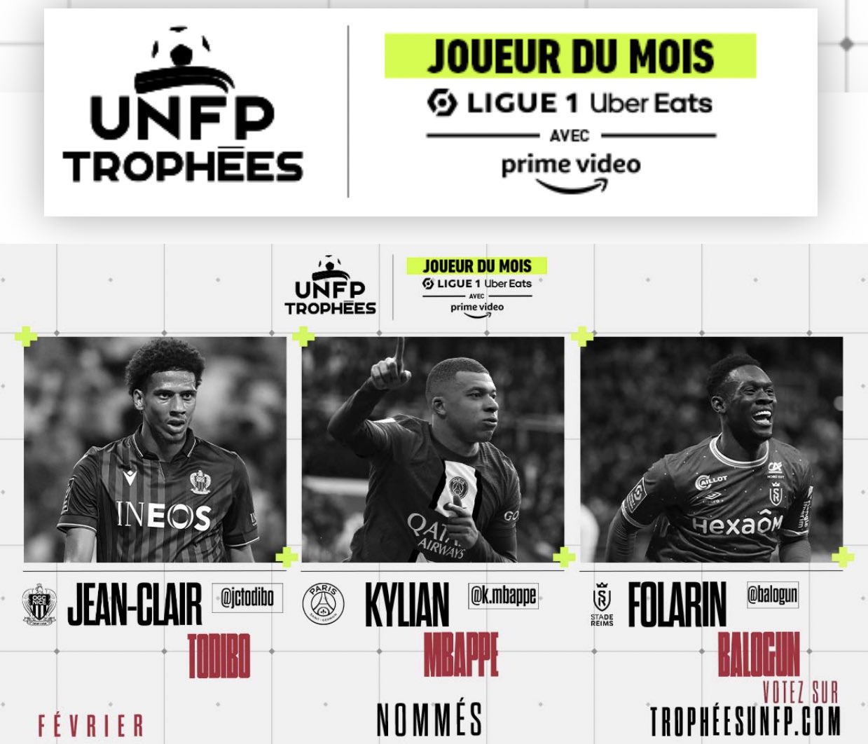 المرشحين لجائزة أفضل لاعب في الدوري الفرنسي بشهر فبراير