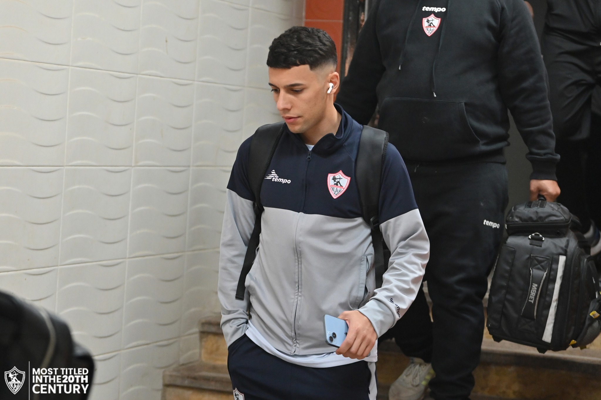 389635 أحمد بلحاج - وصول الزمالك وحرس الحدود إلى الكلية الحربية لخوض مباراة الفريقين