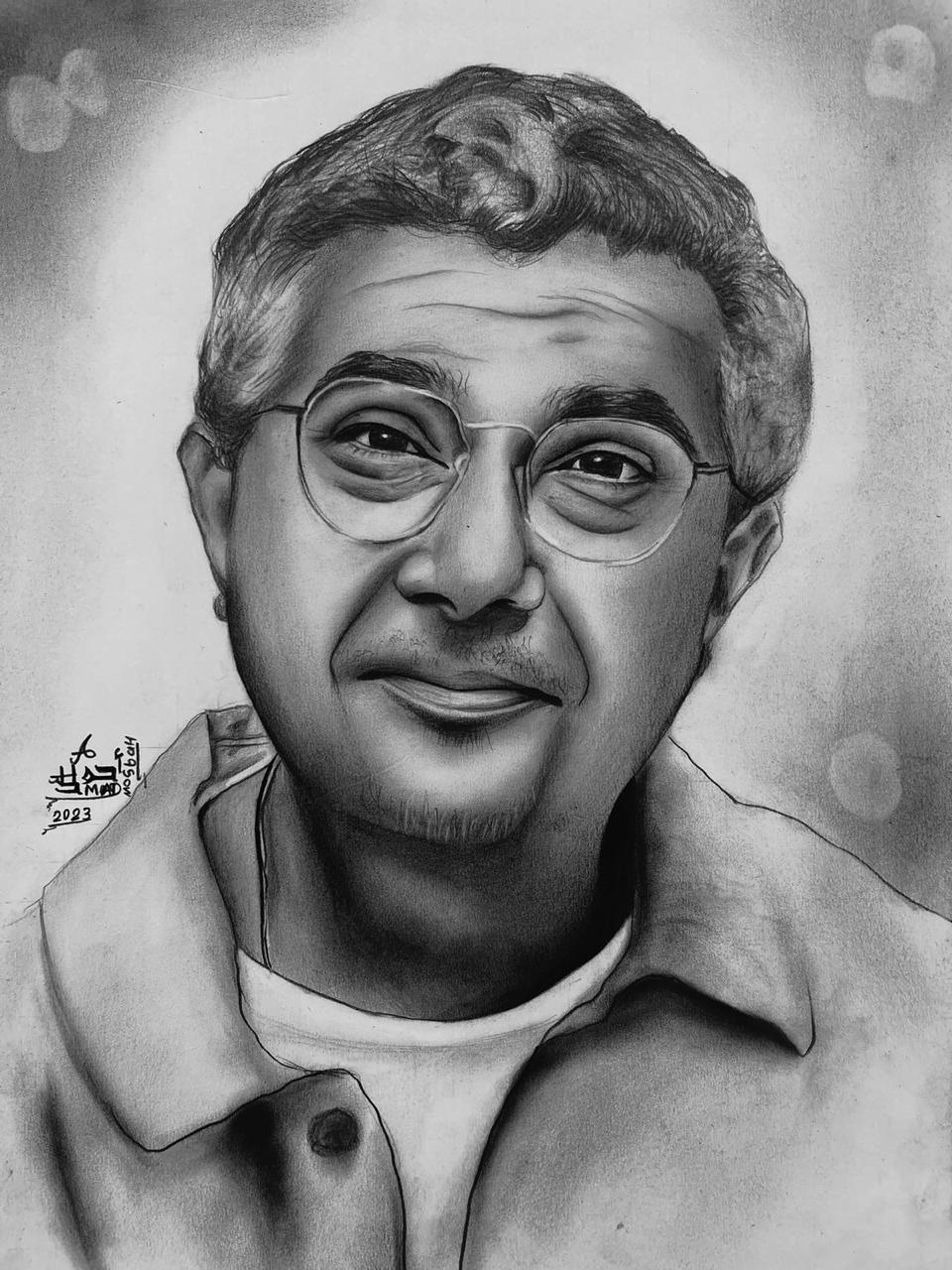 الفنان ماجد الكدواني للفنان احمد مصباح