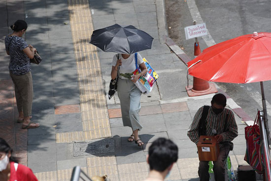 استخدام المظلات فى الاحتباء من ارتفاع درجات  الحراره  (4)
