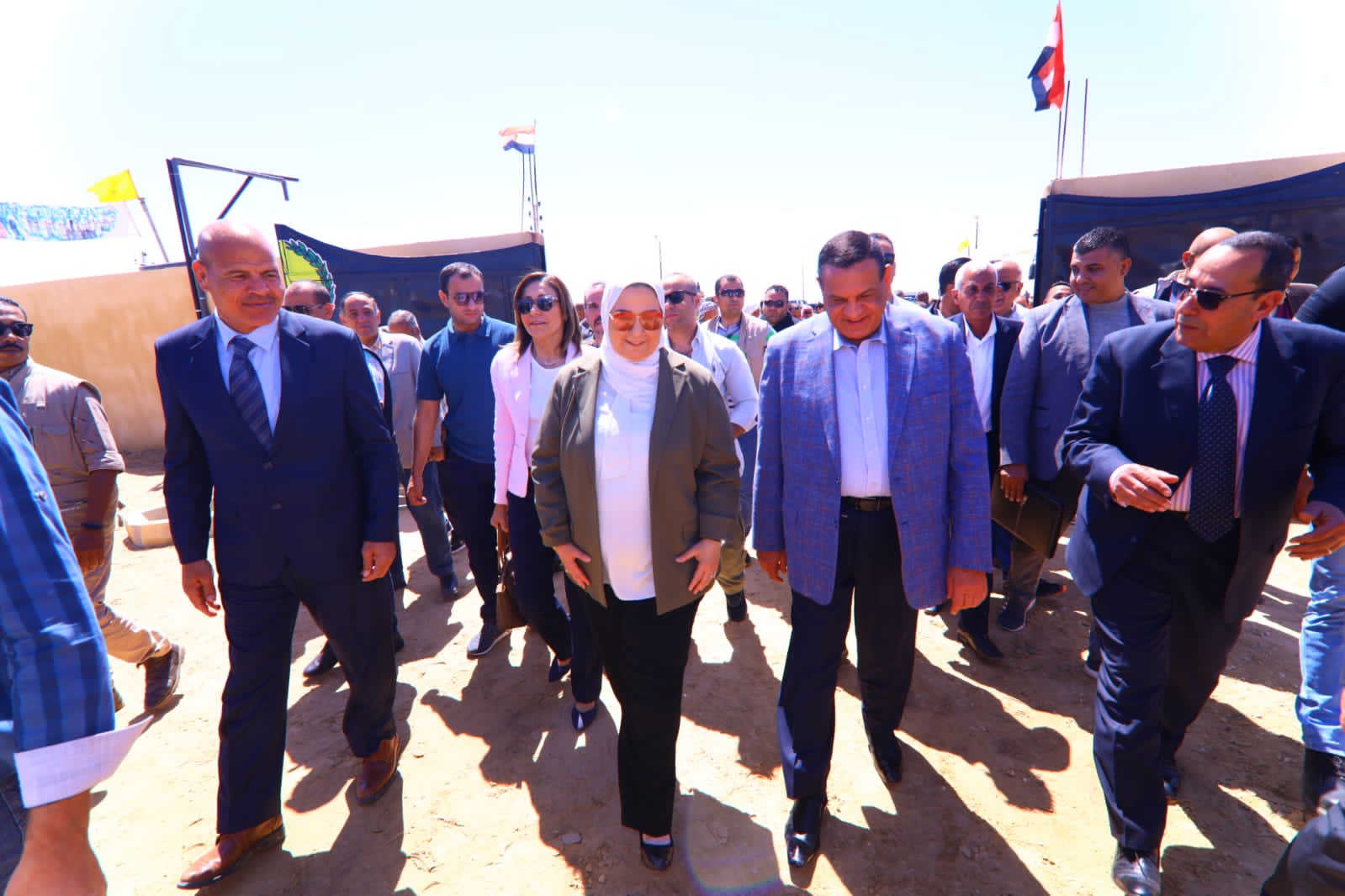 وزيرة التضامن تفتتح مشروع محطة تحلية قبر عمير بمركز الشيخ زويد (9)