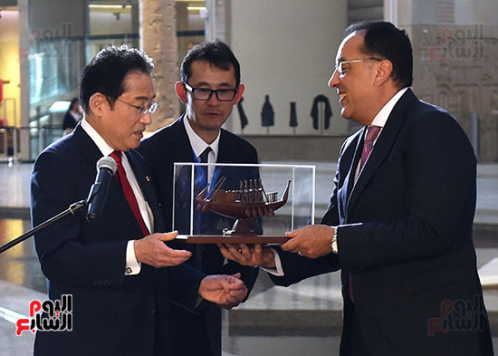 رئيس الوزراء يستقبل نظيره اليابانى بالمتحف المصرى الكبير  (6)