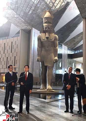 رئيس الوزراء يستقبل نظيره اليابانى بالمتحف المصرى الكبير  (5)