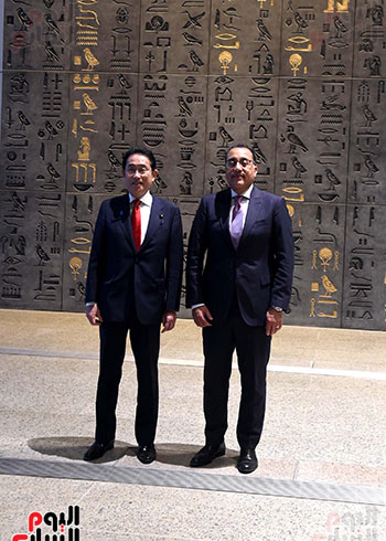 رئيس الوزراء يستقبل نظيره اليابانى بالمتحف المصرى الكبير  (13)
