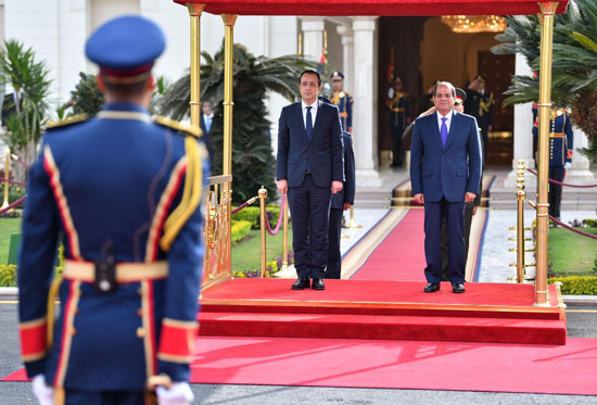 استقبال الرئيس السيسي للرئيس نيكوس خريستودوليديس رئيس قبرص