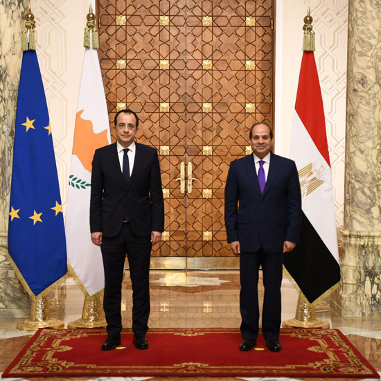الرئيس السيسي والرئيس نيكوس خريستودوليديس رئيس قبرص