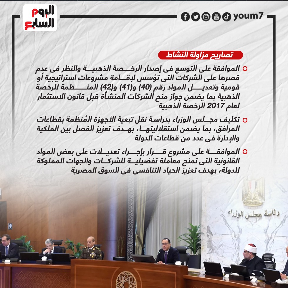 قرارات المجلس الأعلى للاستثمار برئاسة الرئيس السيسى (3)