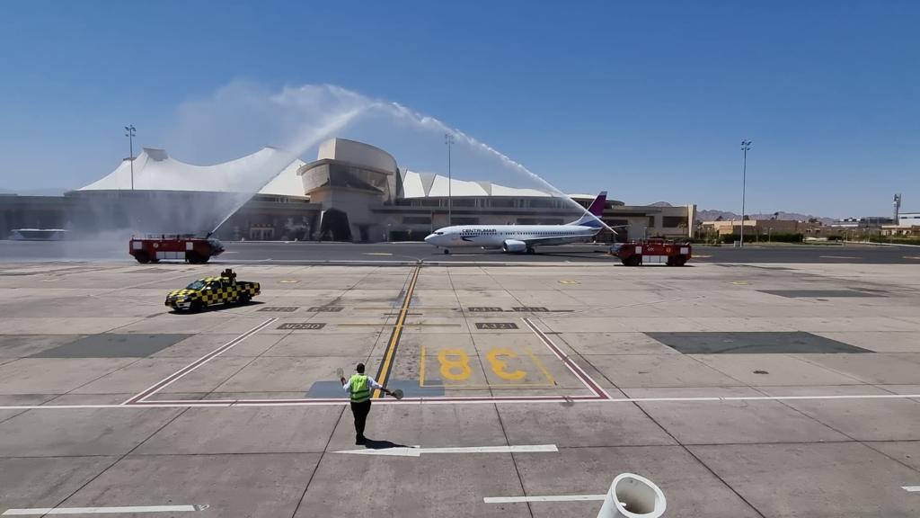 مطار شرم الشيخ يستقبل رحلة قادمة من  طاجيكستان (2)