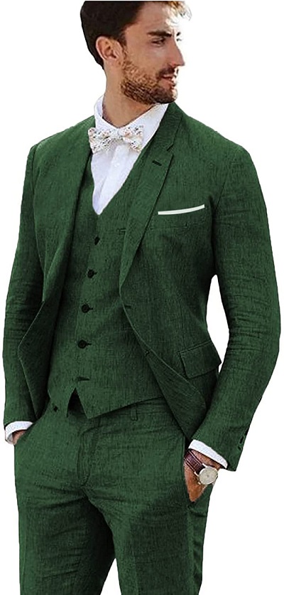 بدلة عريس خضراء