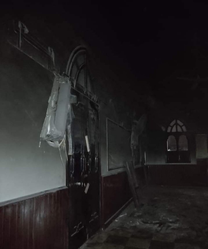حريق مسجد فى دمياط قبل صلاة الفجر (3)