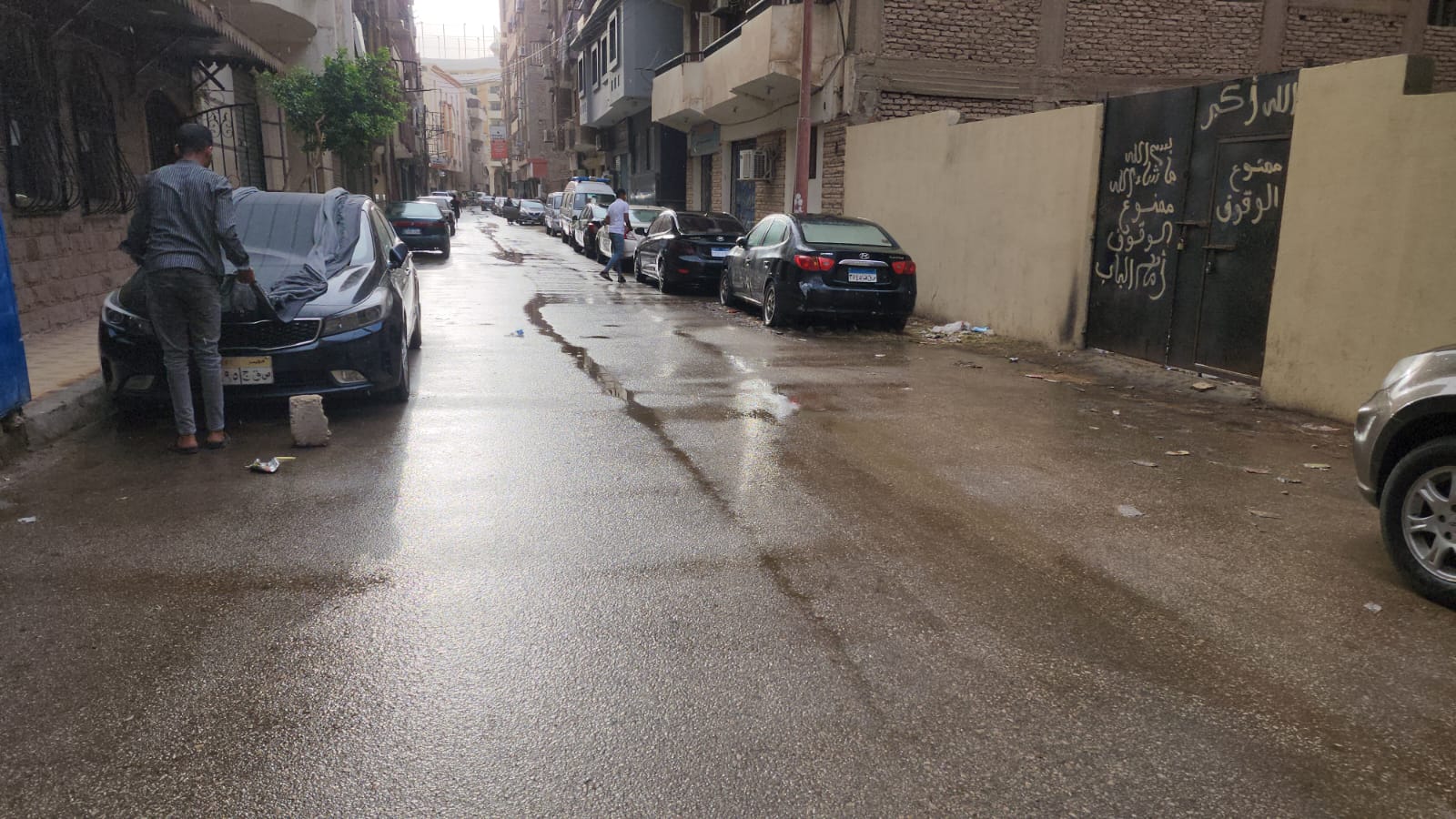  أمطار تهطل على شوارع مدينة الأقصر  (1)