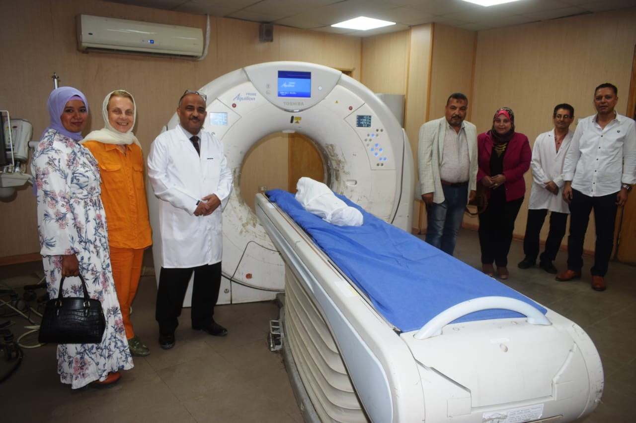 مستشفيات جامعة أسوان تجرى أشعة مقطعية لمومياوات أثرية تم اكتشافها بالأغاخان (1)