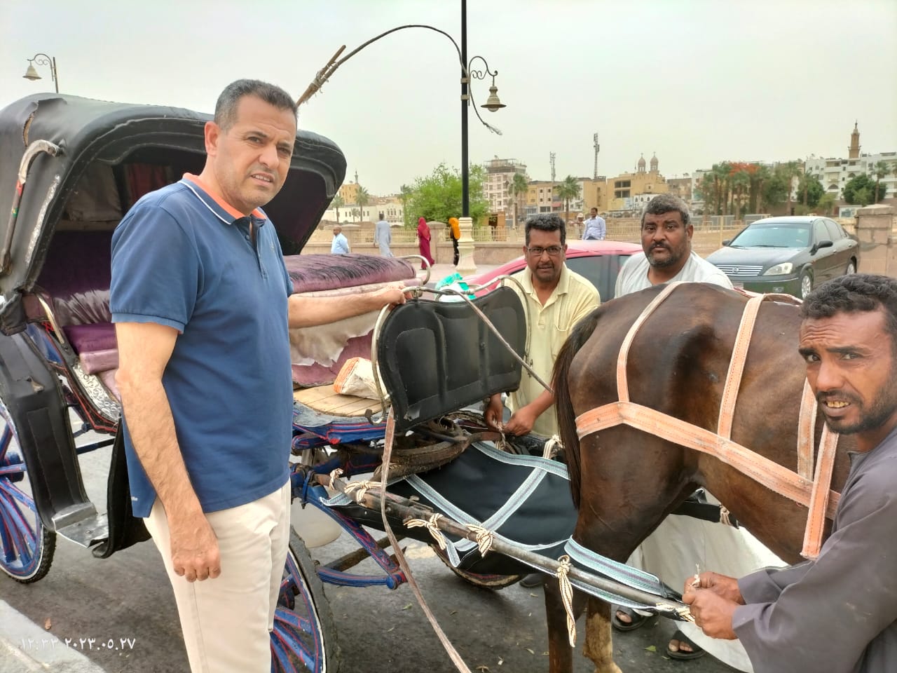 جانب من دعم عربات الحنطور لخدمة السائحين