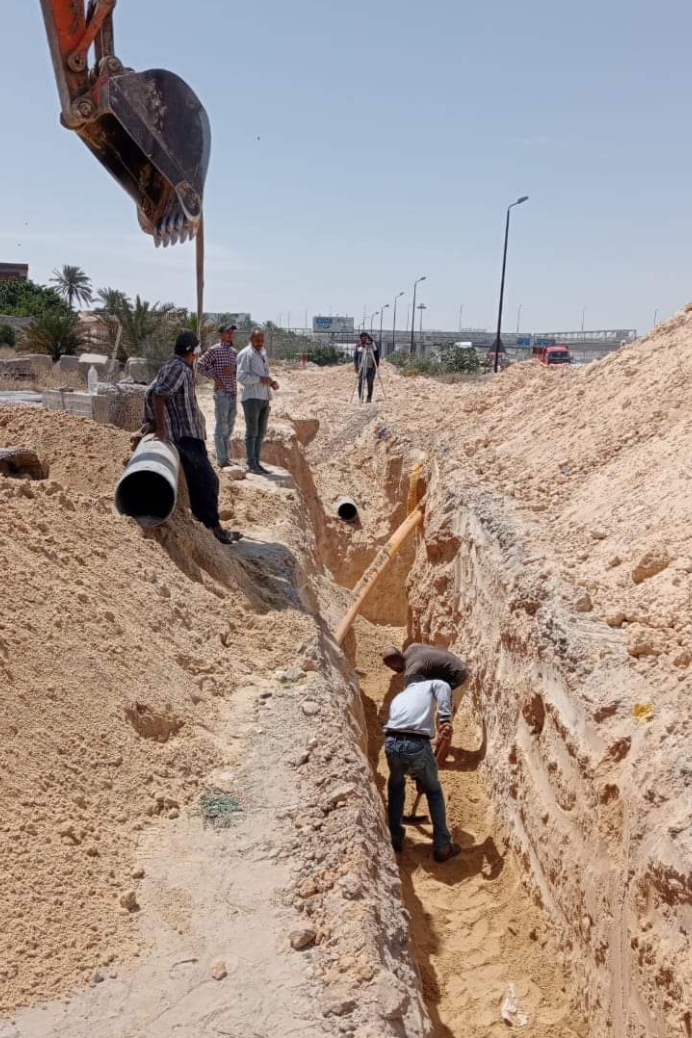 مشروع الصرف الصحي بمنطقة قشوع بالإسكندرية