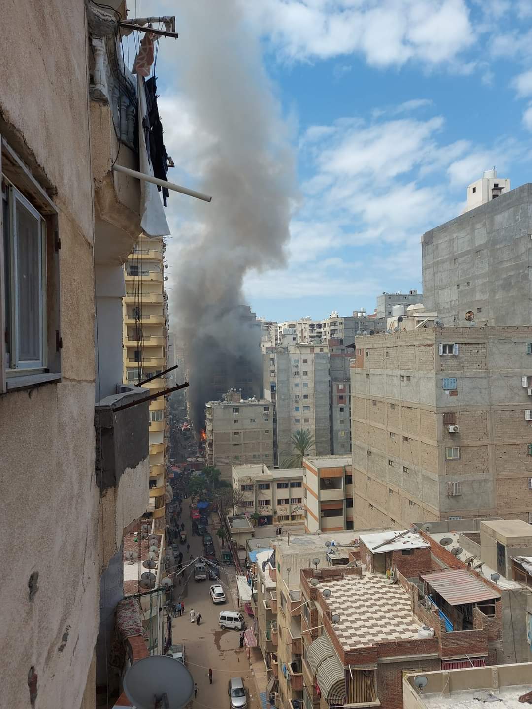 حريق في شرق الإسكندرية