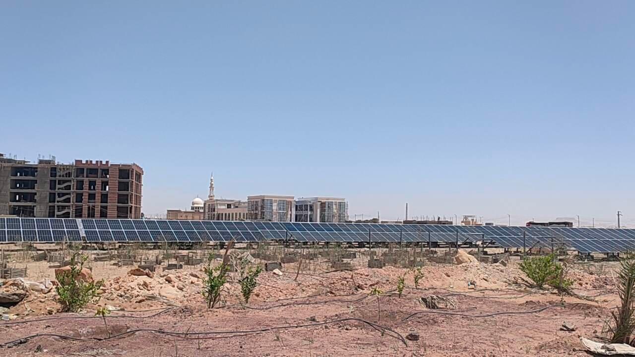 أكبر محطة طاقة شمسية لتشغيل المجمع الحكومي المميكن بالوادي الجديد (17)