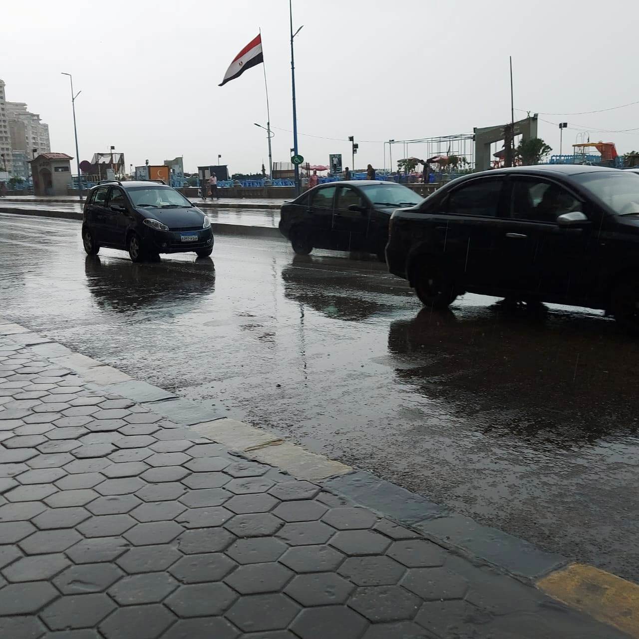هطول أمطار غزيرة شرق الإسكندرية مع نشاط فى حركة الرياح (11)