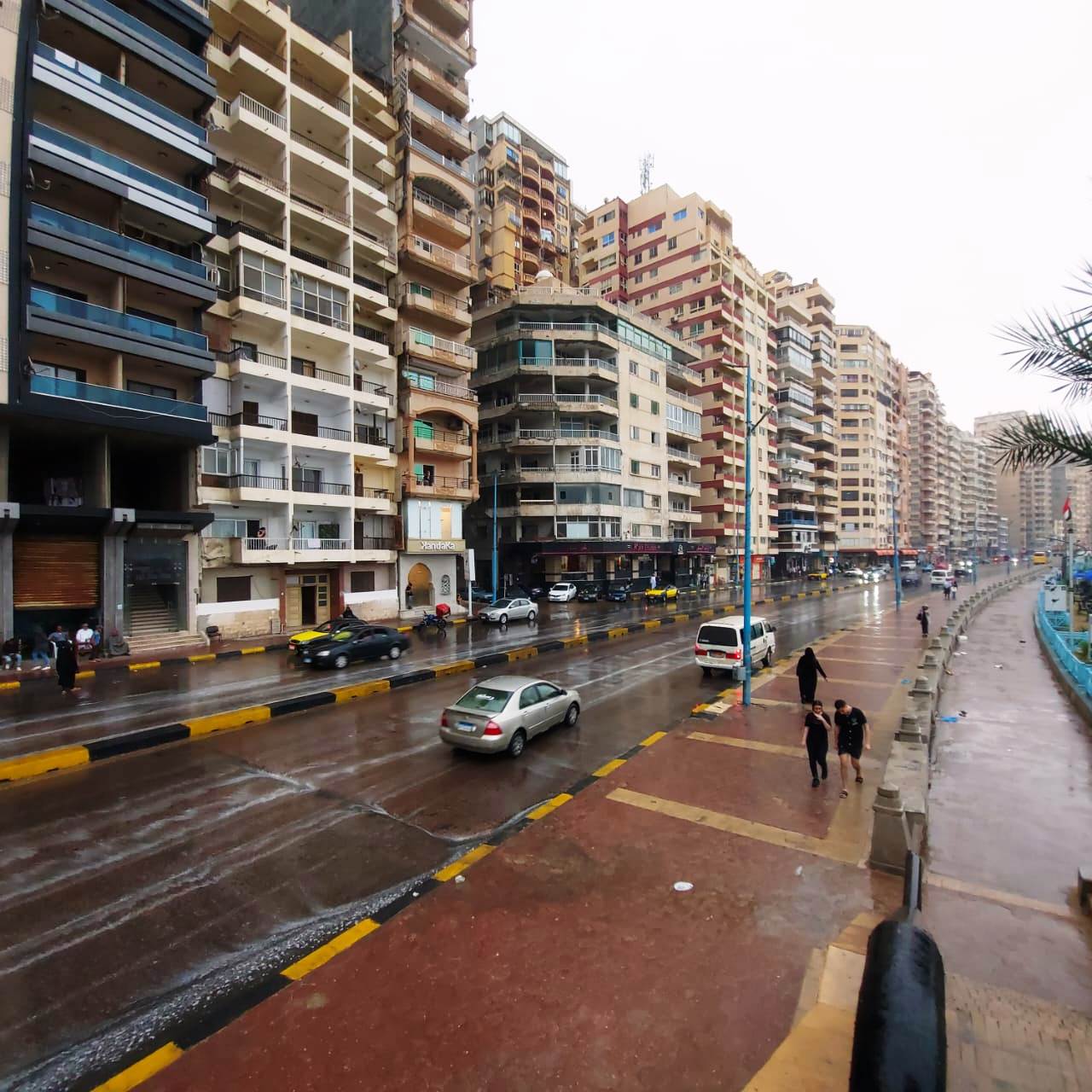 هطول أمطار غزيرة شرق الإسكندرية مع نشاط فى حركة الرياح (4)