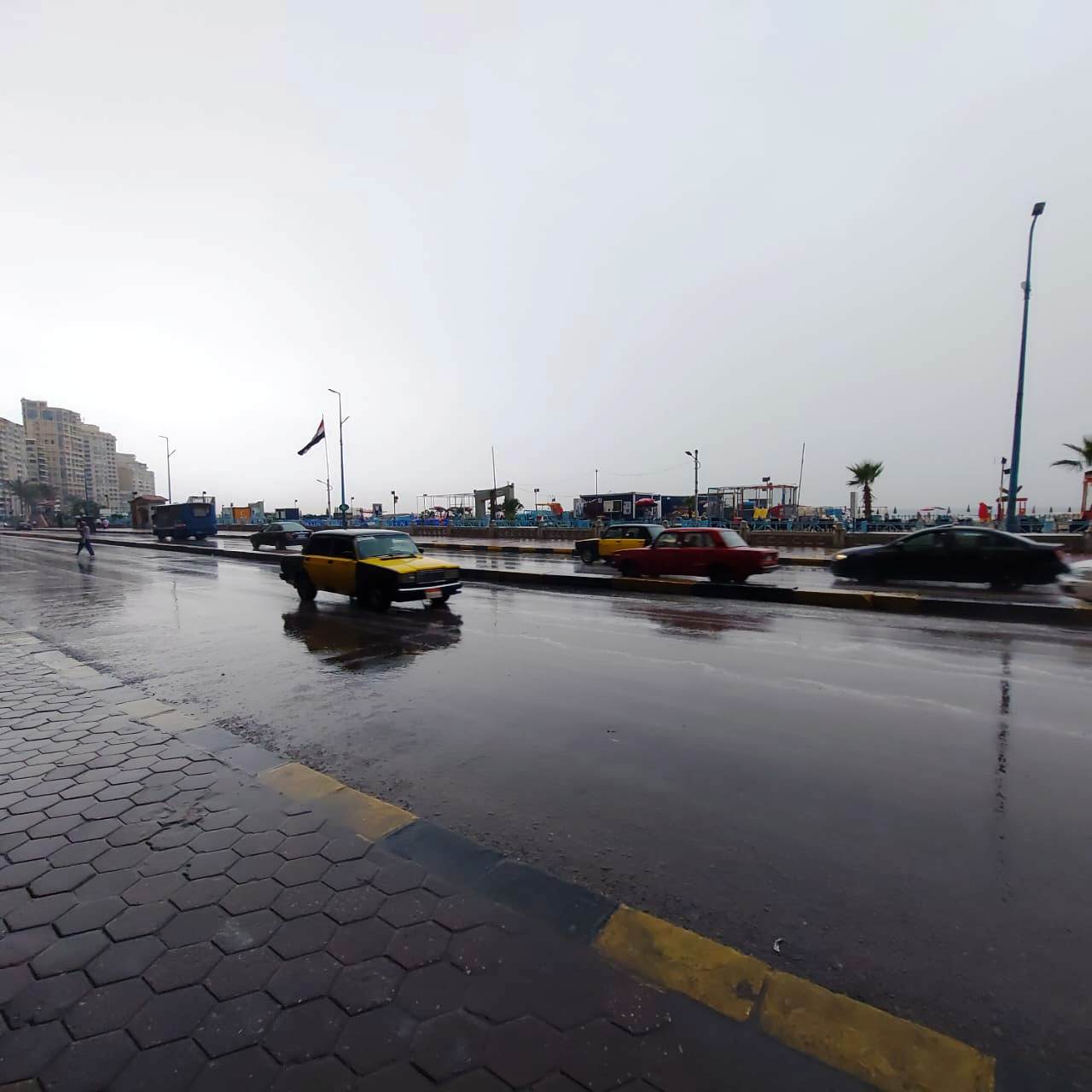 هطول أمطار غزيرة شرق الإسكندرية مع نشاط فى حركة الرياح (9)