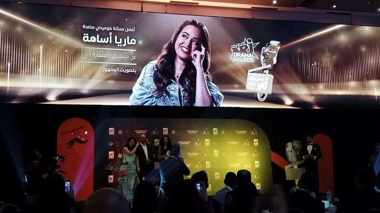 نجمة الدوم ماريا أسامة وأحمد عبد الوهاب أفضل ممثلة وممثل كوميدي صاعد من كأس انرجي للدراما (3)