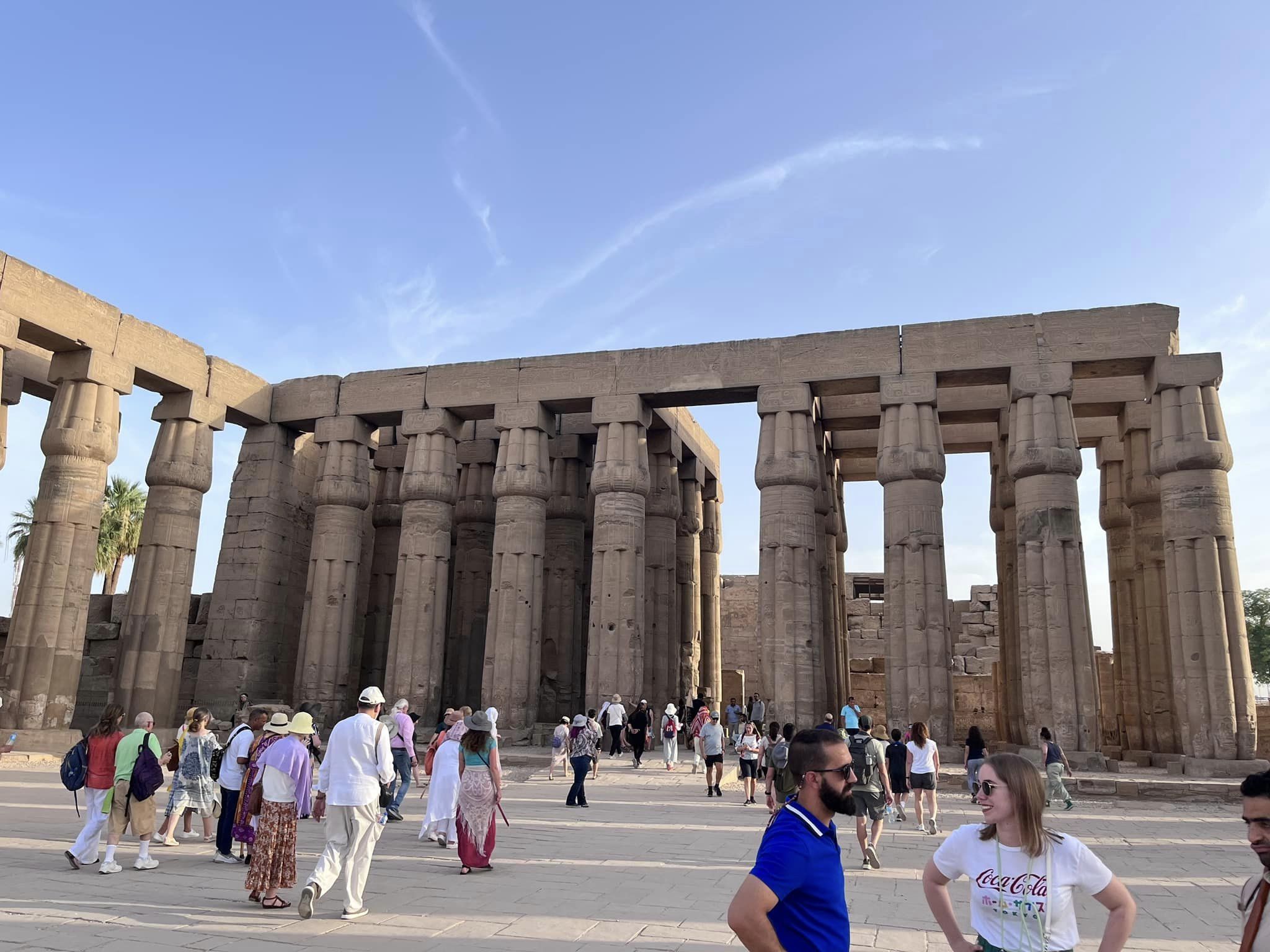توافد سياحى مميز على المعابد الفرعونية