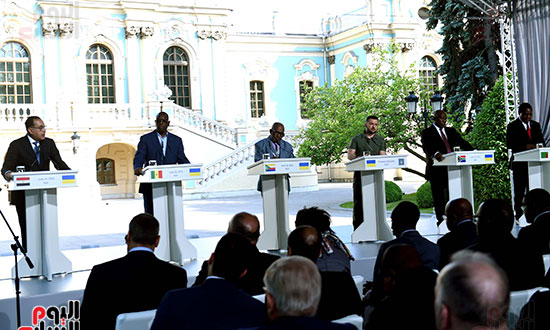 لقاء رؤساء المبادرة الأفريقية المشتركة مع الرئيس الأوكراني‎ (12)
