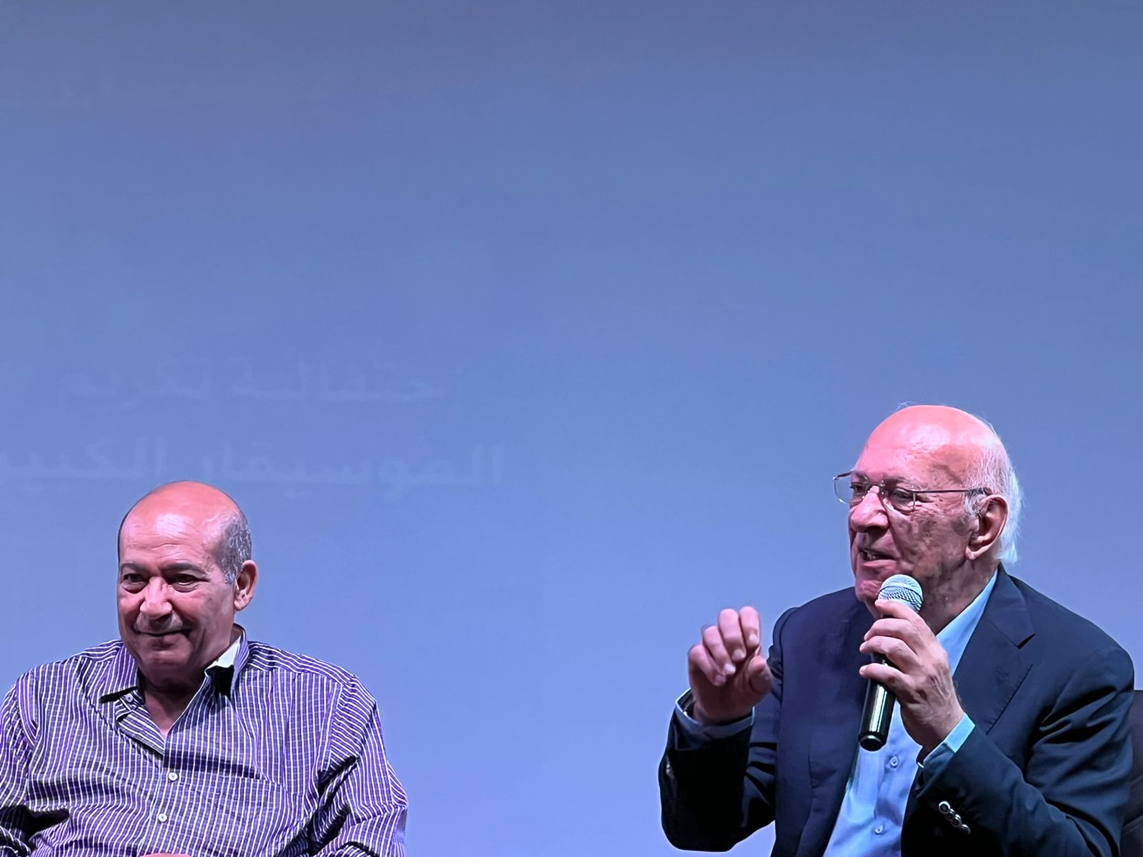 عمر خيرت في ندوة تكريمه بقصر السينما  فيلم ليلة القبض علي فاطمة كان باب السعد ليا (2)