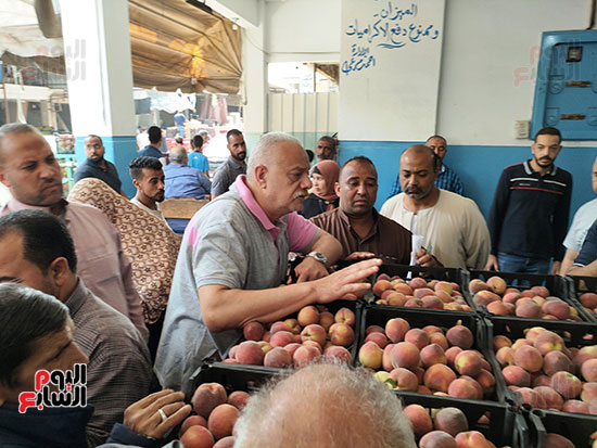 مزاد-بيع-فاكهة-الخوخ-في-الإسكندرية