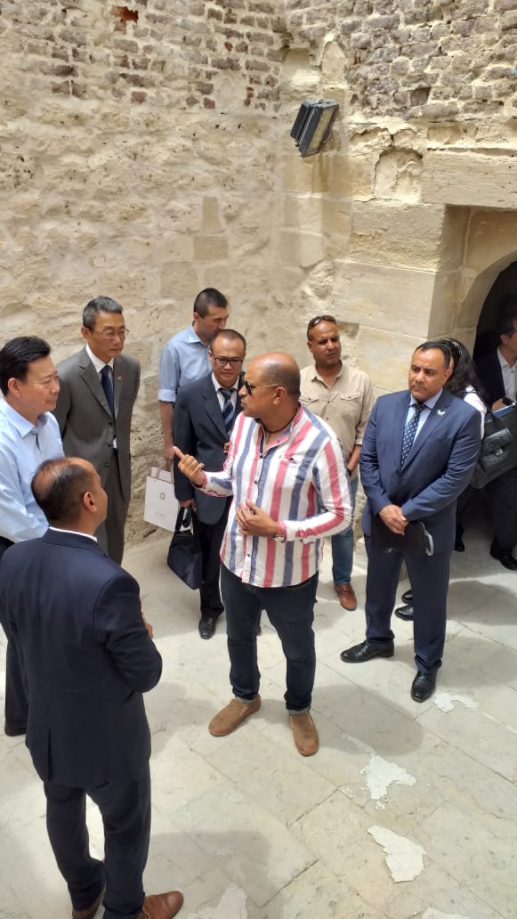 زيارة وفد صيني قلعة قايتياي الأثرية بالإسكندرية