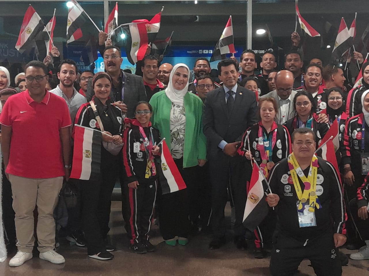 وزيرا التضامن والشباب يستقبلان أبطال بعثة الأولمبياد الخاص  (7)