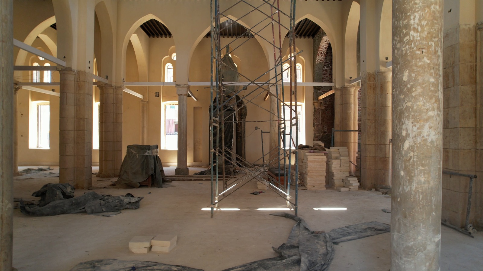 اعمال تطوير مسجد ابو غنام