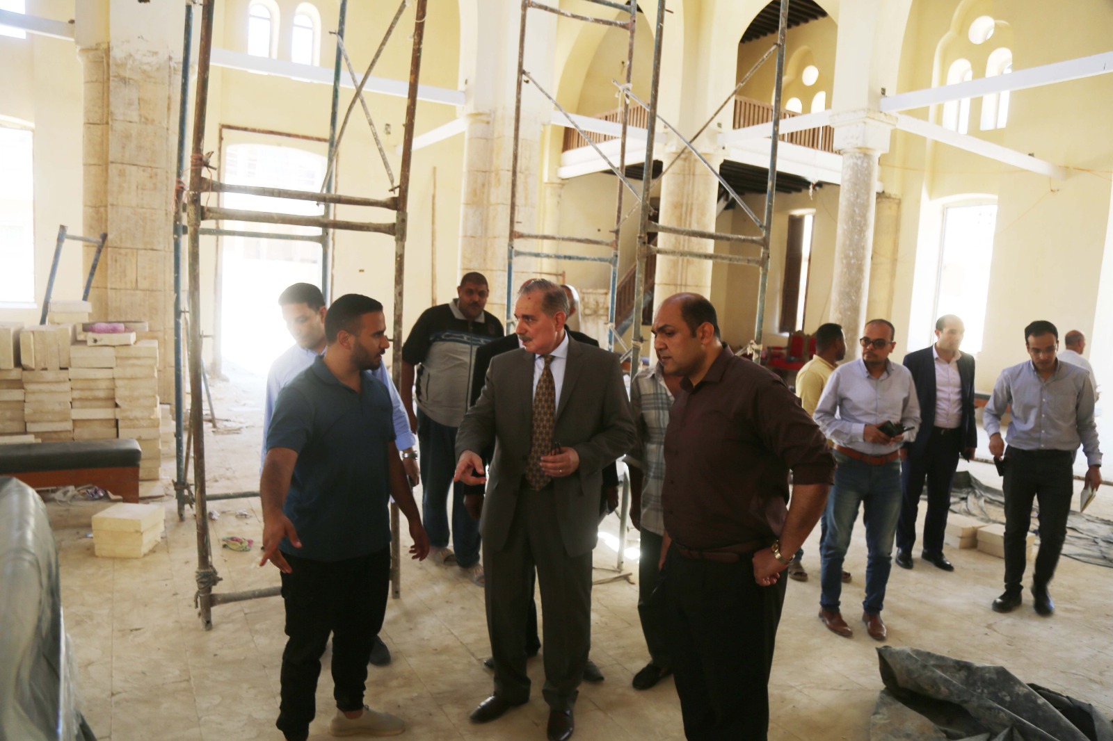 الاعمال الجارية لتطوير مسجد ابو غنان الاثري