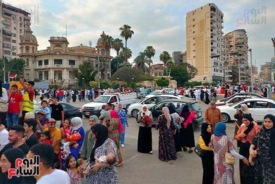 احتفالات فى شوارع وميادين محافظة الدقهلية عقب انتهاء صلاة عيد الأضحى