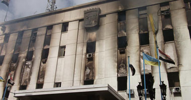 حرق مبنى ديوان عام محافظة الاسكندرية