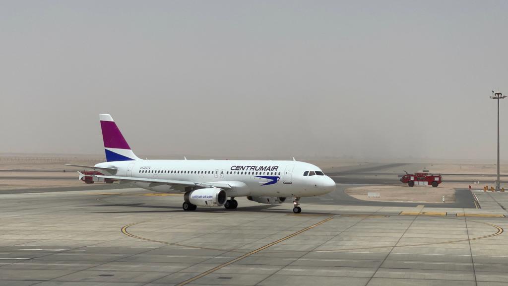 مطار الغردقة يستقبل أولى الرحلات من مطار طنقشد بأوزبكستان (5)