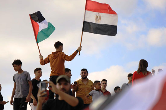 قطاع غزة يحتفل بالذكرى العاشرة للثورة (9)