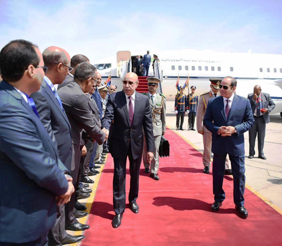 الرئيس السيسي مع نظيره الموريتاني (1)