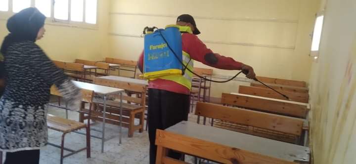  تعقيم وتطهير لجان الثانوية العامة ببورسعيد (4)