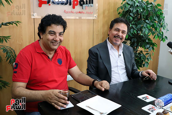 وليد يوسف ومحمد رياض في ندوة باليوم السابع