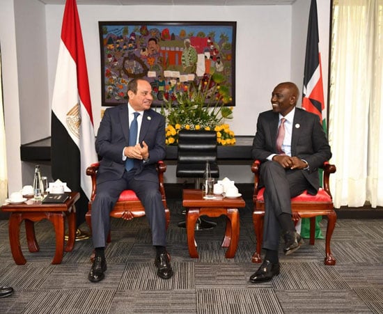 الرئيس السيسي يبحث مع نظيره الكينى عددا من القضايا الإقليمية والقارية (2)