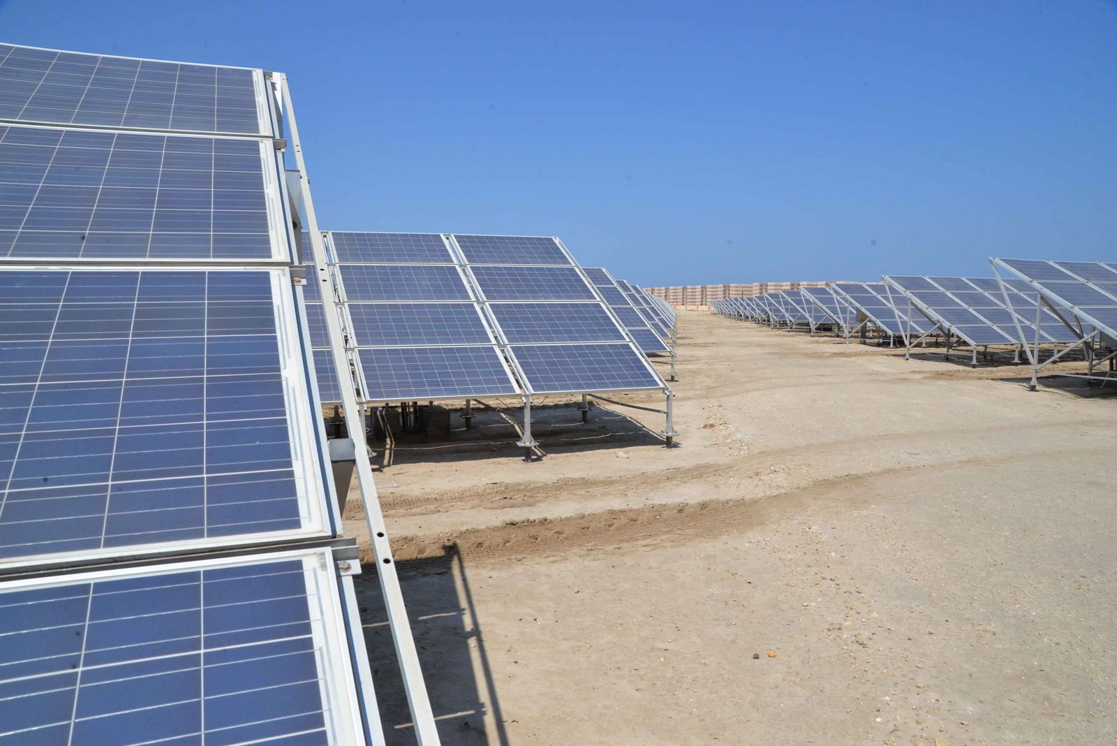 محطة إنتاج الكهرباء من الطاقة الشمسية بجمصة  (2)