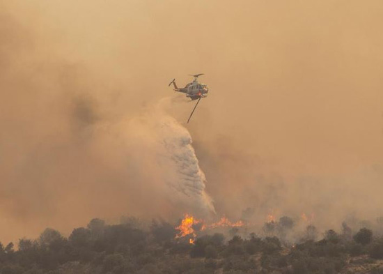 انتشار حرائق الغابات المستعرة في اليونان (8)