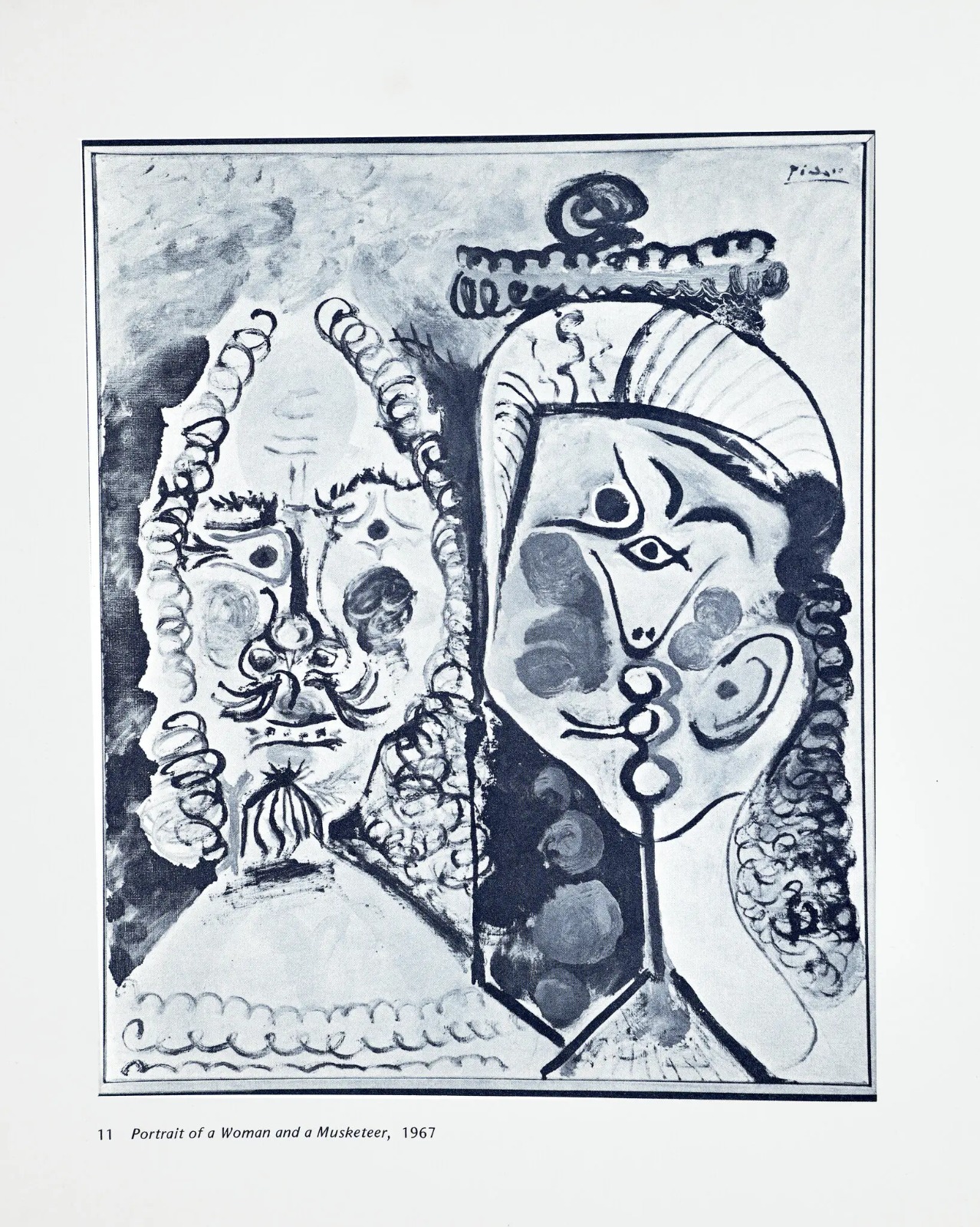 بورتريه امرأة مع فارس للفنان بيكاسو
